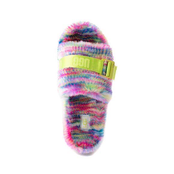 UGG Fluffita Pixelate Platform Slippers | Size 7 | NWT | Multicolor | Faux Shear - Picture 10 of 11